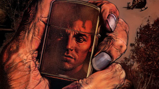 Man holding lighter painting man - a lighter free wallpaper