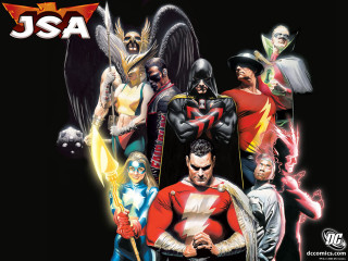 Superheroes group black background usa - alex ross free wallpaper for desktop