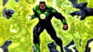 Green lantern characters background yellow - a green lantern free wallpaper