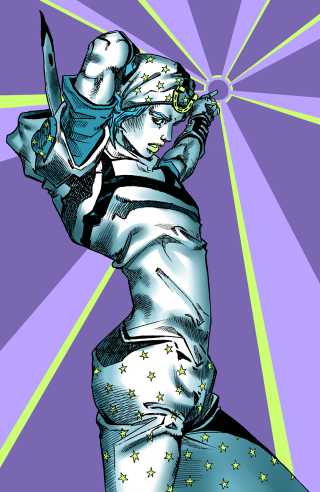 Woman blue outfit knife purple - dynamic free wallpaper for mobile