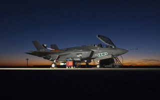 Fighter jet airport tarmac night 4 - top of an airport tarmac free wallpaper