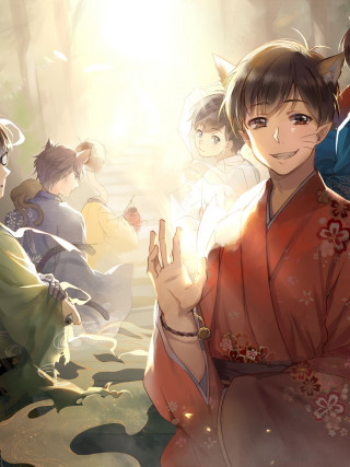 Forest group peace kimono people - akihiko yoshida free wallpaper for mobile