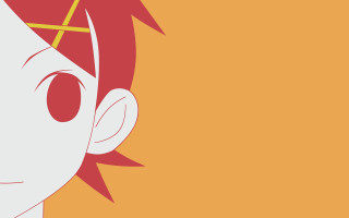 Redhair yellowbackground redcross yellowcross anime - his forehead free wallpaper