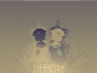 Poster two people clock face - symmetry!! free wallpaper
