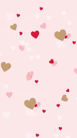 Pink background hearts glitters image - free hearts wallpaper for mobile