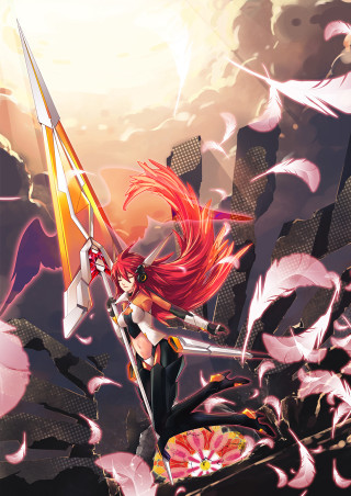 Girl sword flower rock sky - a rock free wallpaper for mobile