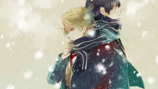 Couple snow falling together winter - the snow together free wallpaper