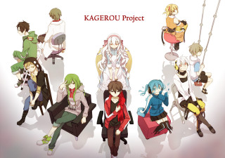 Kagerou project group people sitting - a group of people sitting next free wallpaper