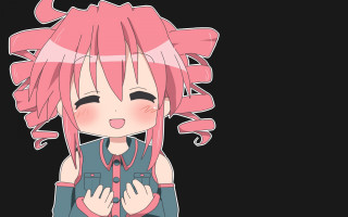 Pink hair blue shirt pink - a pink cat free wallpaper