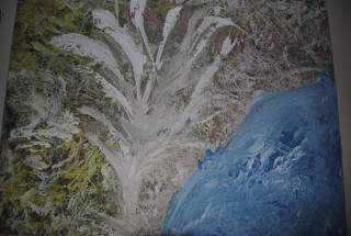 Plant white flowers blue water - blue water free wallpaper