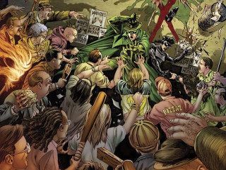 Crowd giant painting comic art - ashcan school free wallpaper