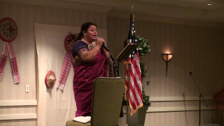 Woman standing podium microphone american - a podium free wallpaper