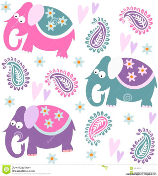 Elephants hearts flowers white background - the back free wallpaper for tablet