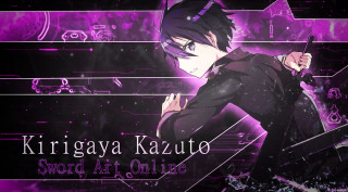 Anime character gun purple background 2 - a gun in front free wallpaper