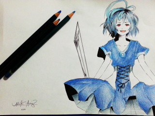 Girl bow arrow pencil drawing - a bow and arrow free wallpaper