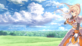 Woman dress field sky background - a woman in a dress free wallpaper for desktop