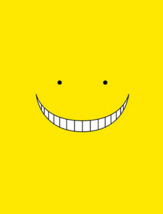 Yellow background smiling face eyes - the top of the image free wallpaper for mobile