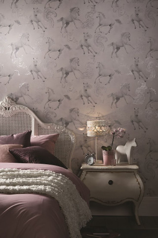 Bedroom horse wallpaper rococo flemish - nightstand free wallpaper