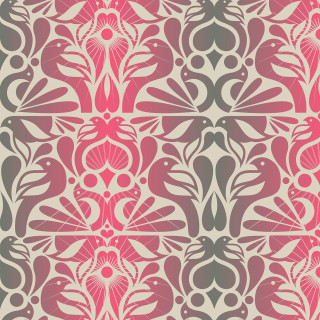Pink grey pattern bird back - and a bird free wallpaper
