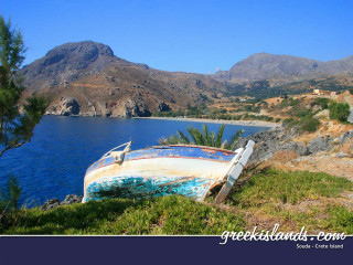 Lake mountains boat sky forest - exekia free wallpaper for desktop