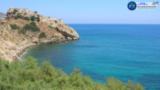 Rocky cliff ocean blue sky 2 - exekia free wallpaper