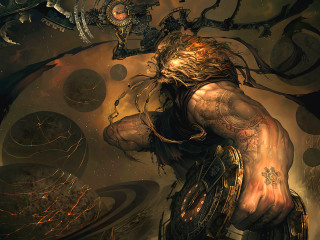 Man sword helmet clock circles - a sword and a helmet free wallpaper for desktop