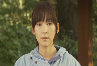 Woman blue hoodie forest trees - a forest in the background free wallpaper