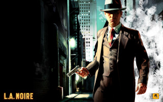 Man suit hat gun city - the building free wallpaper for desktop