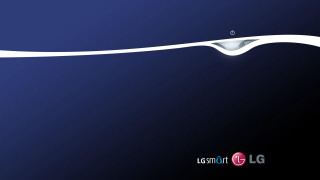 Blue wave water drop logo - the bottom free wallpaper for desktop