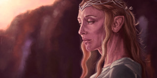 Woman crown leaves sky clouds - cloud and a sun free wallpaper