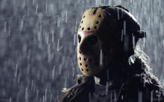 Masked person rain knife head - clark voorhees free wallpaper