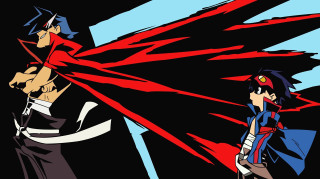 Anime characters red capes black - a sword and the other free wallpaper