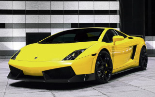 Yellow sports car black roof 2 - a black roof free wallpaper