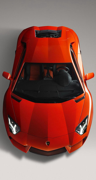 Red sports car black top 6 - free 3d render wallpaper for mobile