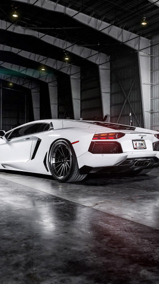 White sports car garage black 3 - a white sports car free wallpaper for mobile