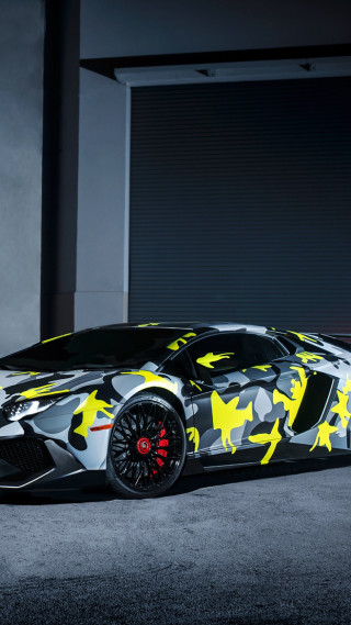 Car yellow stars garage door - a garage area free wallpaper for mobile