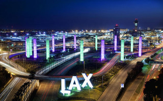 City skyline lax sign nighttime - david lachapelle free wallpaper for desktop