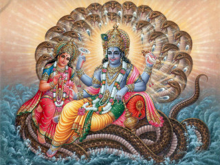 Hindu god demon snake ocean - divine free wallpaper for desktop