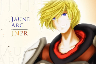Blonde man red shirt anime - rpg portrait free wallpaper