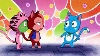 Cartoon cat on back sidewalk - their back free wallpaper for desktop