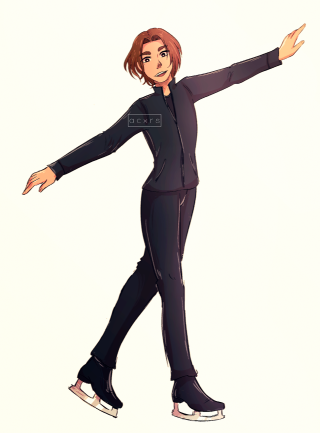 Woman black suit skating white - fabien charuau free wallpaper for mobile