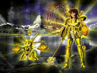 Woman yellow outfit sword tiger - a yellow outfit holding free wallpaper