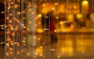 String of lights ceiling bar - a ceiling in a room free wallpaper