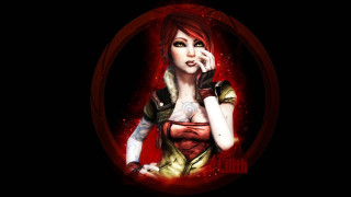 Red haired tattooed woman phone - a red ring free wallpaper
