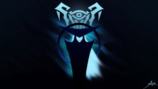 Stylized demon large head horns - epsylon point free wallpaper