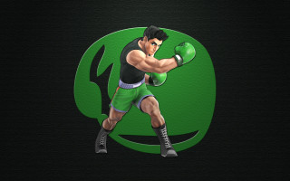 Man green boxing stance glove - a green logo free wallpaper