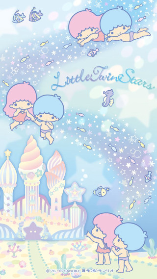 Cartoon character castle stars sky - a balloon free wallpaper for mobile