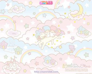 Unicorn flying sky stars clouds - a castle in the background free wallpaper