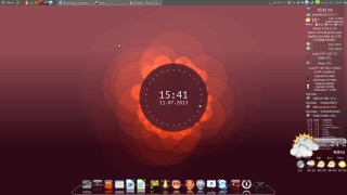 Desktop clock red background cloud - a red circle free wallpaper