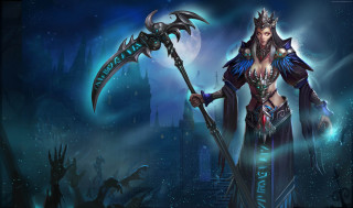 Woman sword demon head holding - anne stokes free wallpaper for desktop